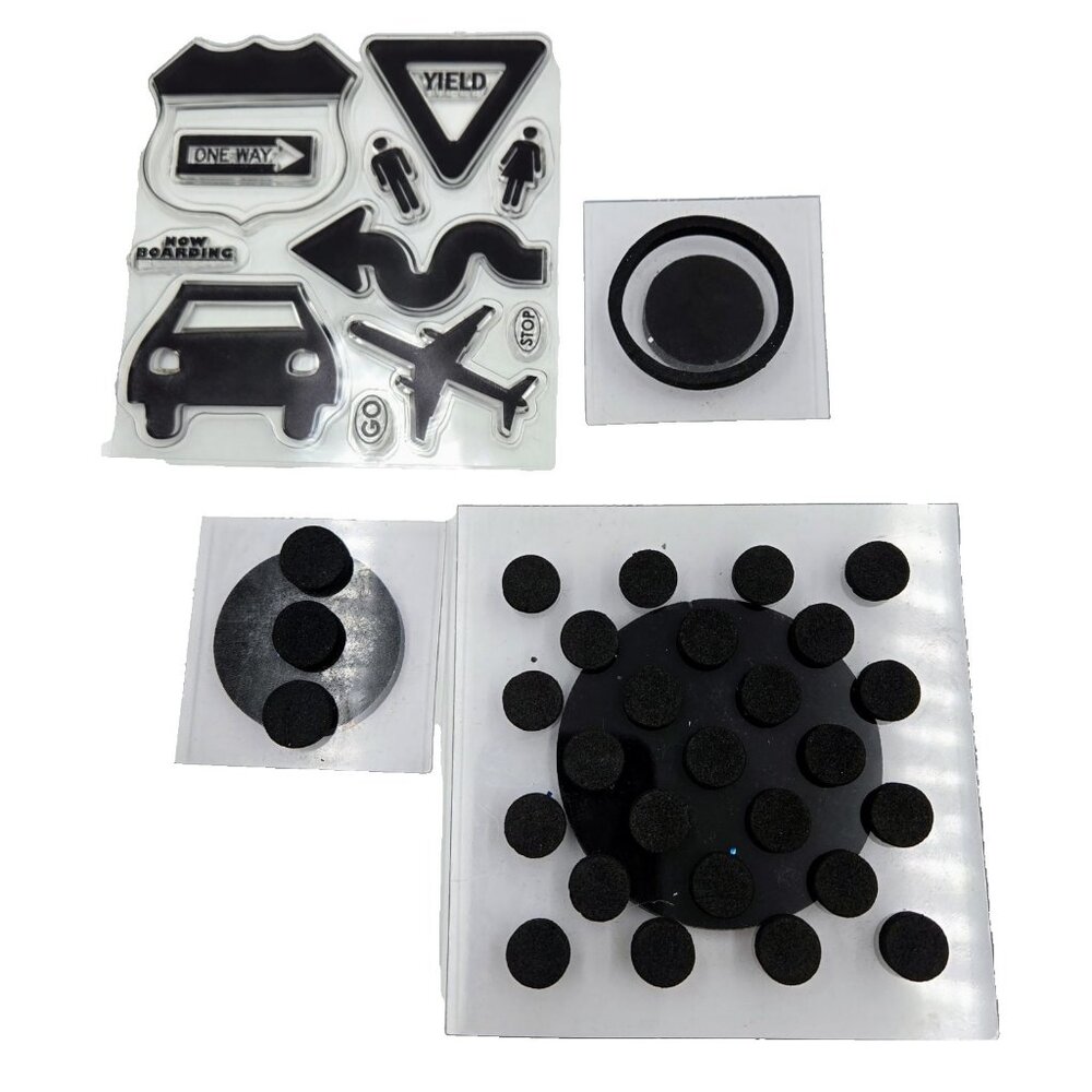 Stamp Lot Clear Stamps Travel Rubber Heidi Swapp Foam Stamps Dots Crafts Scrapbo